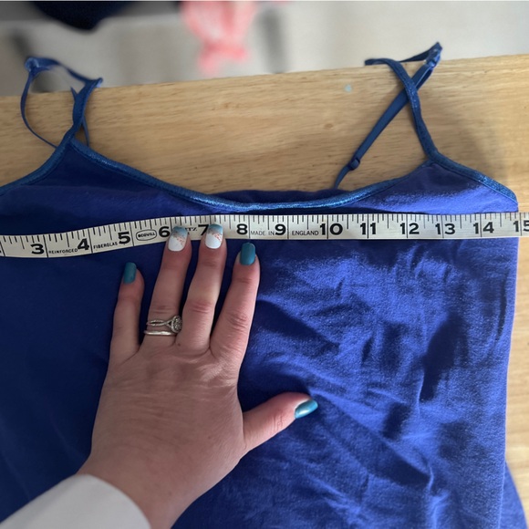 Y2K Charlotte Russe XL Vibrant Blue Camisole Spaghetti Strap Vintage - Picture 10 of 10